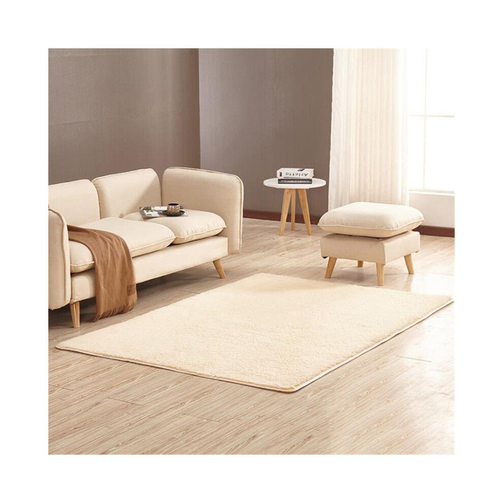 (Beige,50*160cm/19.7*63.0in)Tapis moelleux tapis antidérapant hirsute salle à manger tapis tapis de sol chambre maison