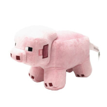 (Pink Pig-28cm) Toys Minecraft Plush Minecraft Creeper Enderman Wolf Stuffed Pixel Toys Doll