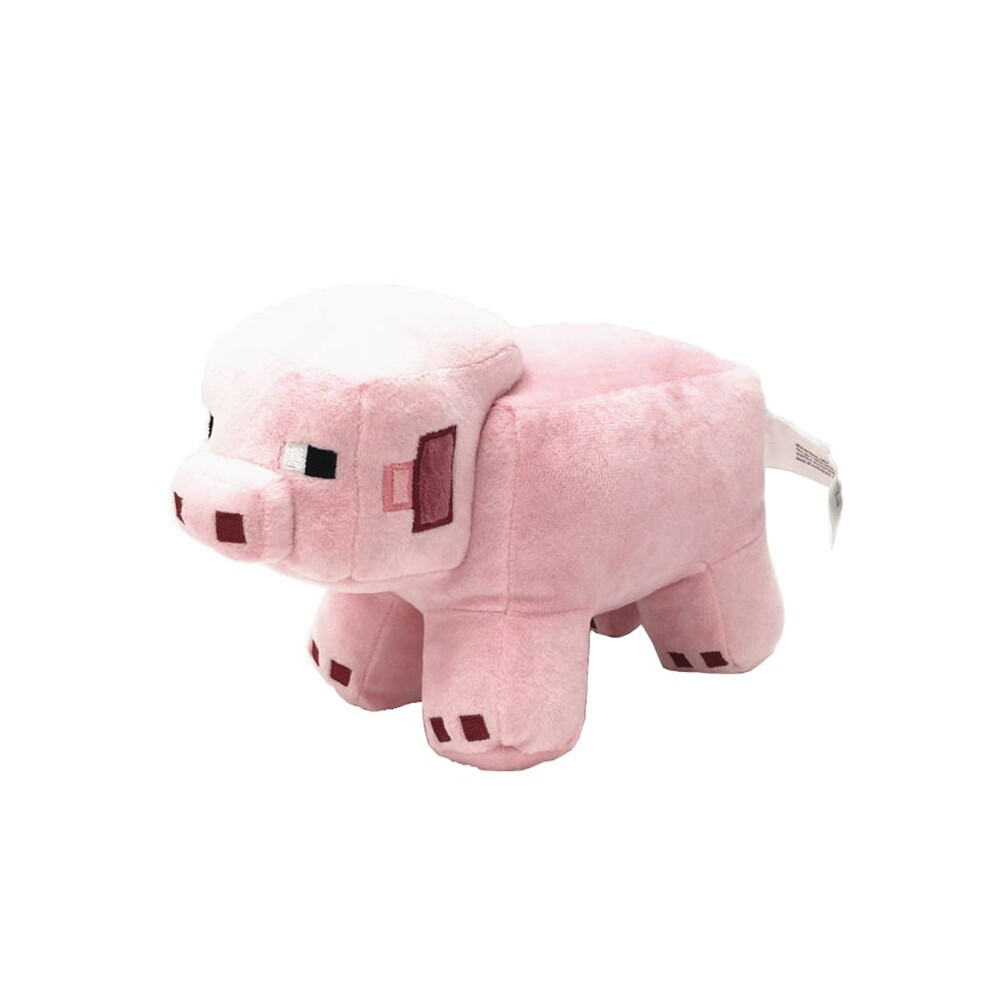 ( Pig-28Cm) Toys Minecraft Plush Minecraft Creeper Enderman Wolf Stuffed Pixel Toys Doll Pink