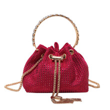 (Red) Bag Chain Bucket Large Handbag Crossbody Bag For Girls Shoulder Bag Bag Storage