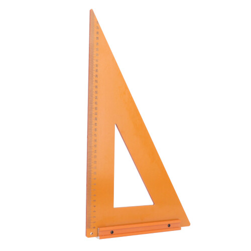 Regla triangular para carpintería 40x23 cm, plástico, 90