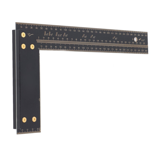 Righello a L in lega di alluminio 300mm argento
