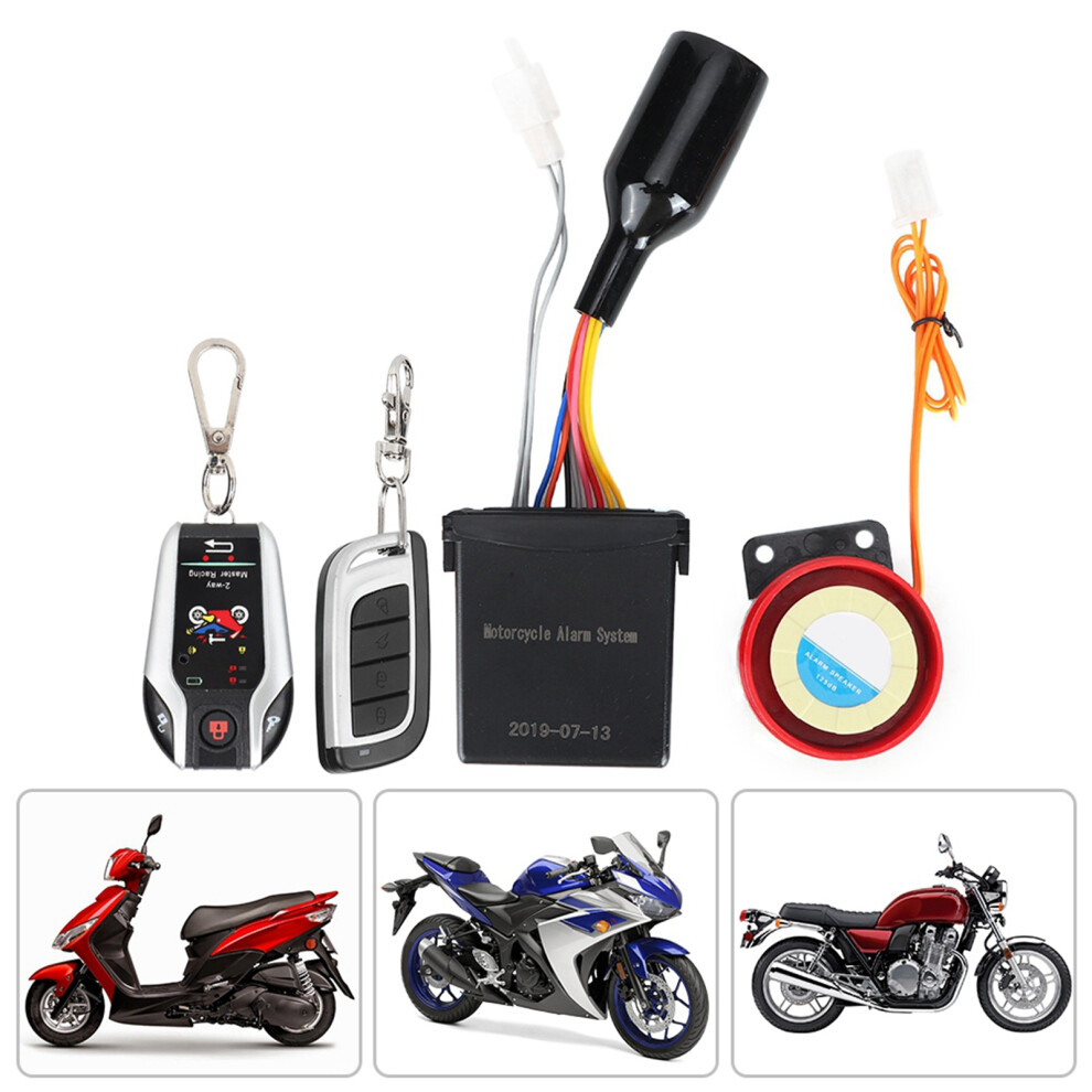 Motorcycle Security Alarm System Remote Engine Start Waterproof 7631334582875
