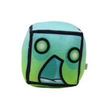(Green Gradient) Game Geometry Dash Character Plush Cushion Stuffed Toy Gift Expression Block