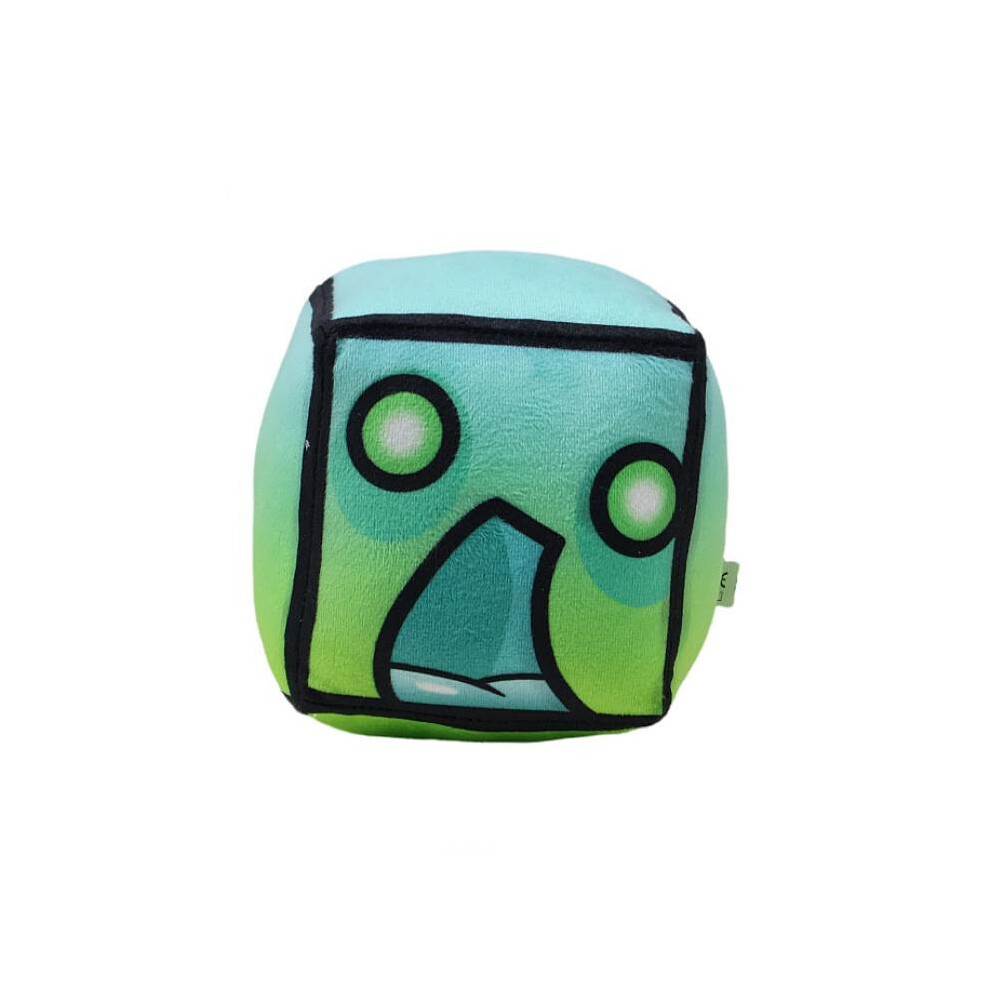 ( Gradient) Game Geometry Dash Character Plush Cushion Stuffed Toy Gift Expression Block Green