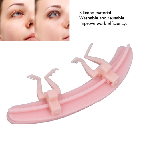 Séparateur d’extensions de cils en silicone rose réutilisable 2