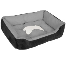 (Black,XL -31.5"x23.6"x5.9")Cuccia cane gatto grande cuscino casa morbido caldo cuccia tappetino coperta taglie 5
