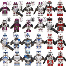 (24PCS Star Wars - 7) 24PCS Star Wars Minifigures Minifigures Kid Toys Gift Fit Lego