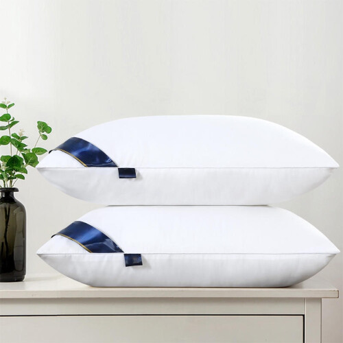 (Mid)Hilton oreiller pur coton blanc coussin intérieur doux chambre sommeil maison rectangle 2