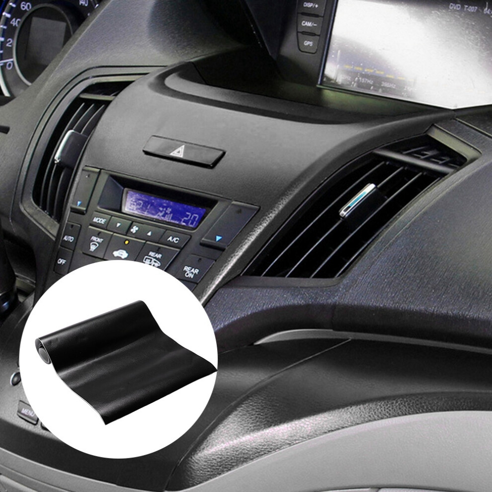 Durable Leather Vinyl Film Wrap 30X200cm For Any Surface Grain/Black 4901334586009