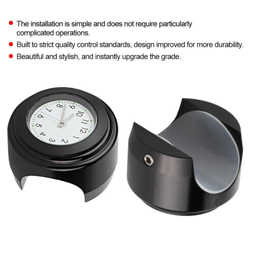 High-Quality Waterproof Bike Clock Aluminum White Dial Display 2