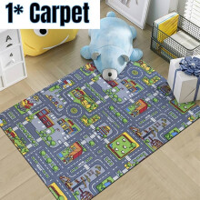 (Style B) Rugs Carpet Kids Town Road Maps City Toy Play Village Mat Children X 120cm 80