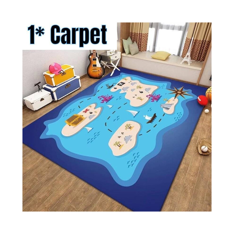 (Style E) Rugs Carpet Kids Town Road Maps City Toy Play Village Mat Children X 120cm 80