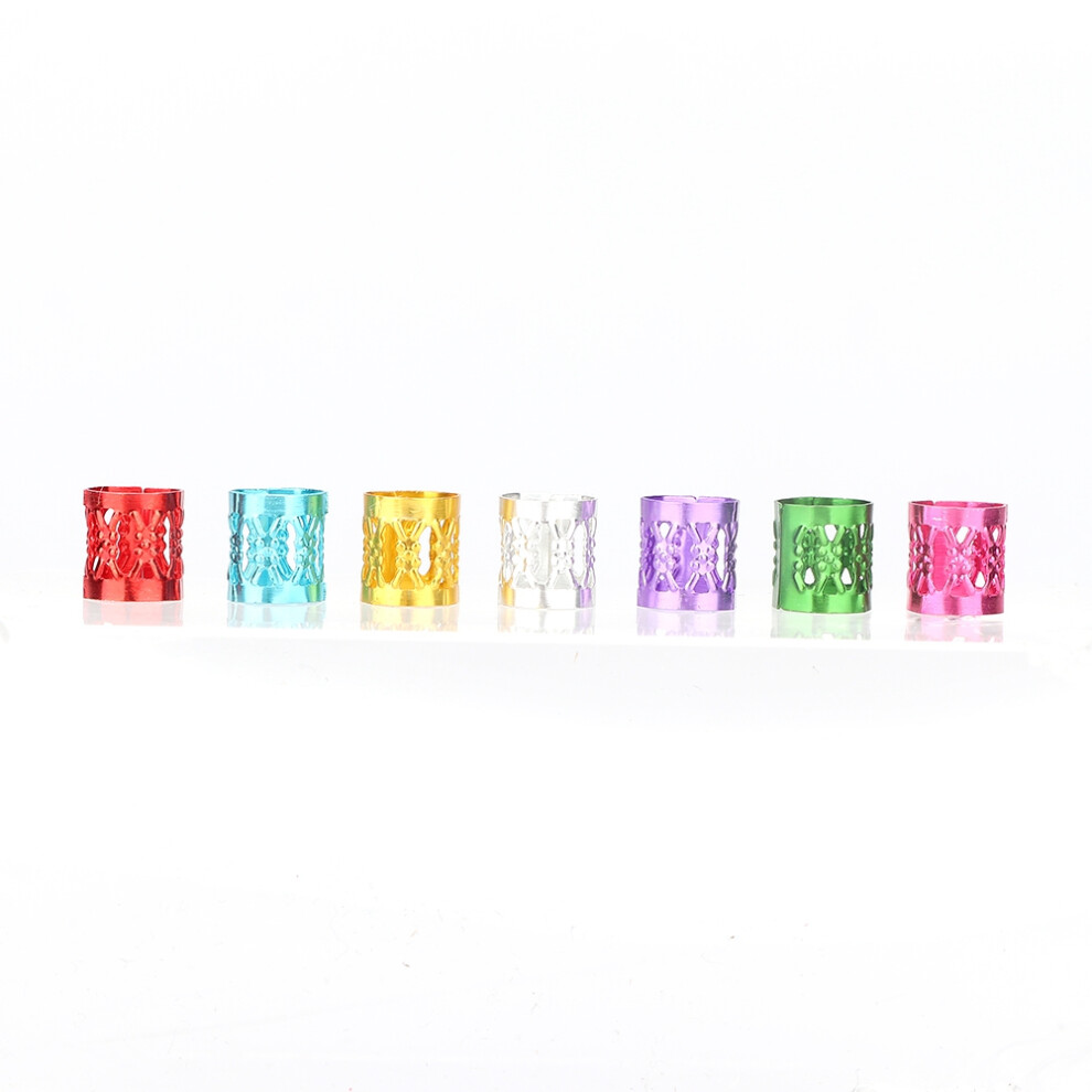 100Pcs Adjustable Colorful Dreadlocks Hair Braid Beads Cuffs for Stylish Looks