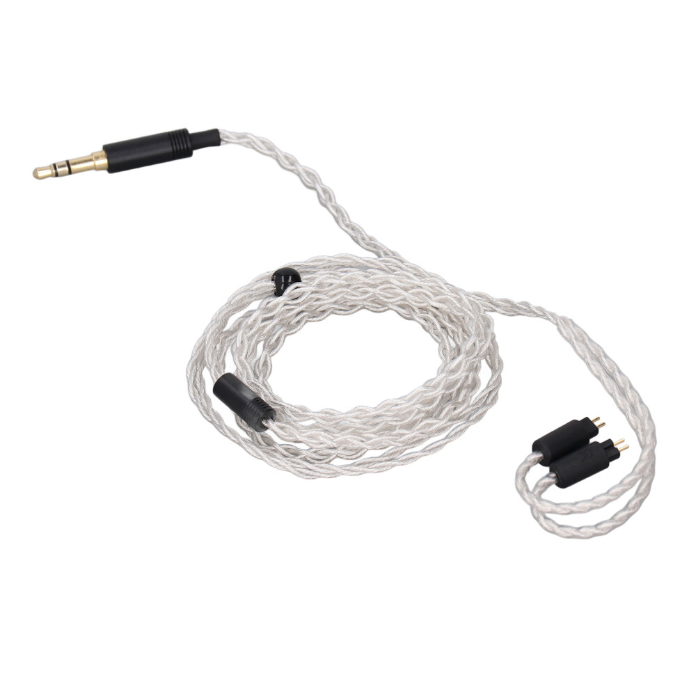 3.5Mm To 2 Pin 0.78Mm Earphone Headphone Cable 3.9Ft Copper Replacement Silver 8711334588141