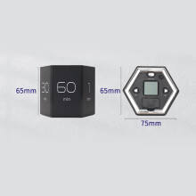 Timer CT06 7,5x6,5x6,5 cm 2*AAA Nero/Bianco/Argento
