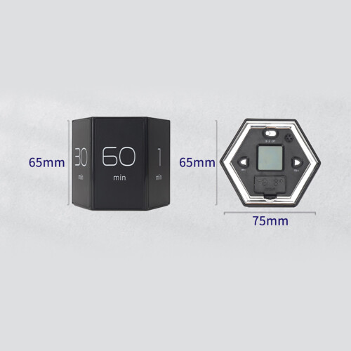 Timer CT06 7,5x6,5x6,5 cm 2*AAA Nero/Bianco/Argento