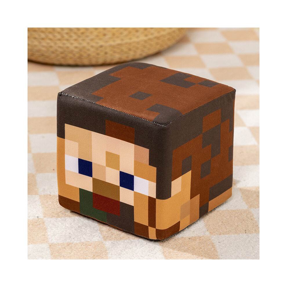 (Square, 20cm) Minecraft Block Plush Pillow With Sponge Core For Colorful Block Doll Design
