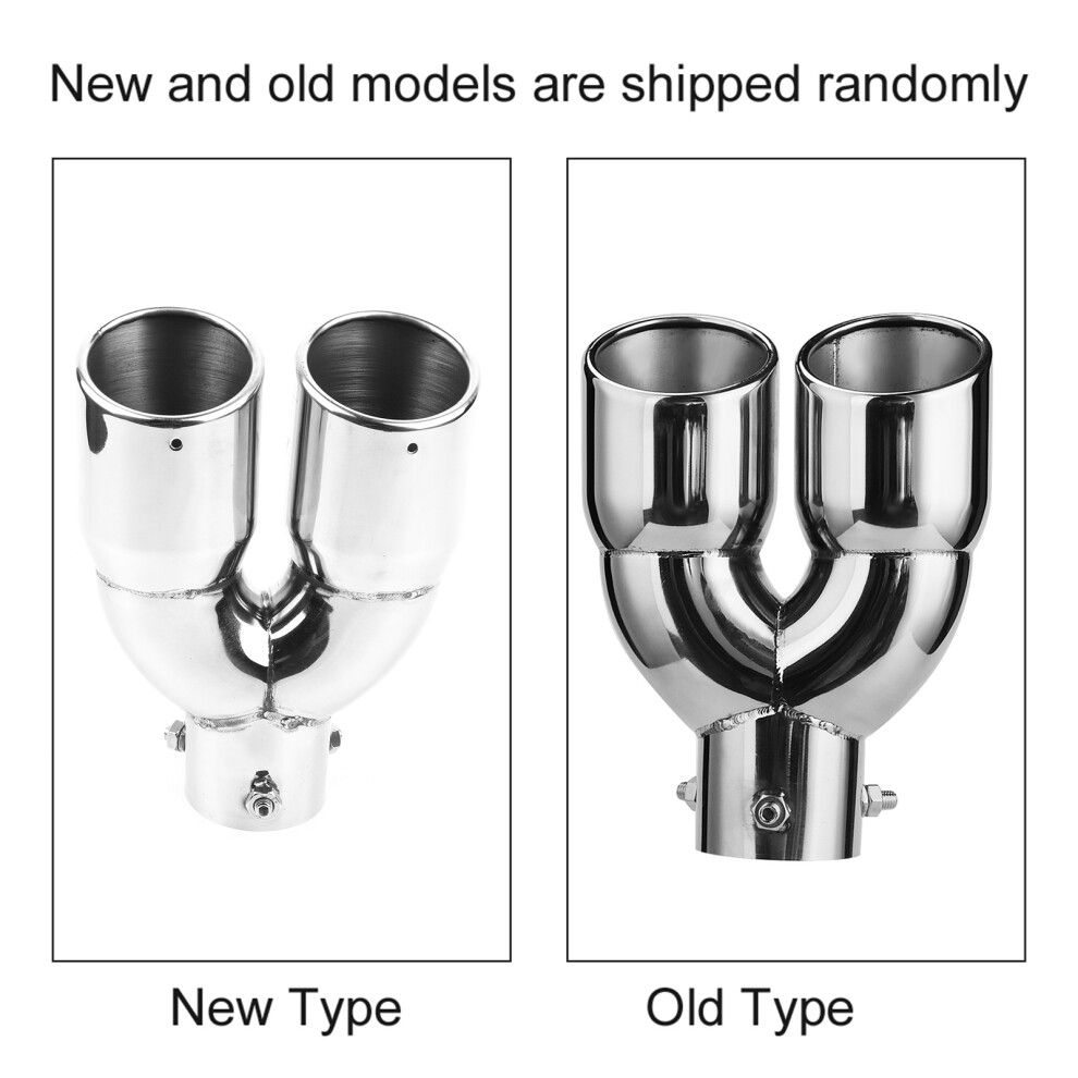 201 Stainless Steel Dual Exhaust Tail Pip, 220Mm, Silver 5011334589623