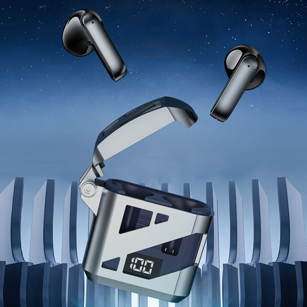 Wireless Bluetooth Earbuds 45Mah Battery Waterproof Silver/Grey 7901334589878