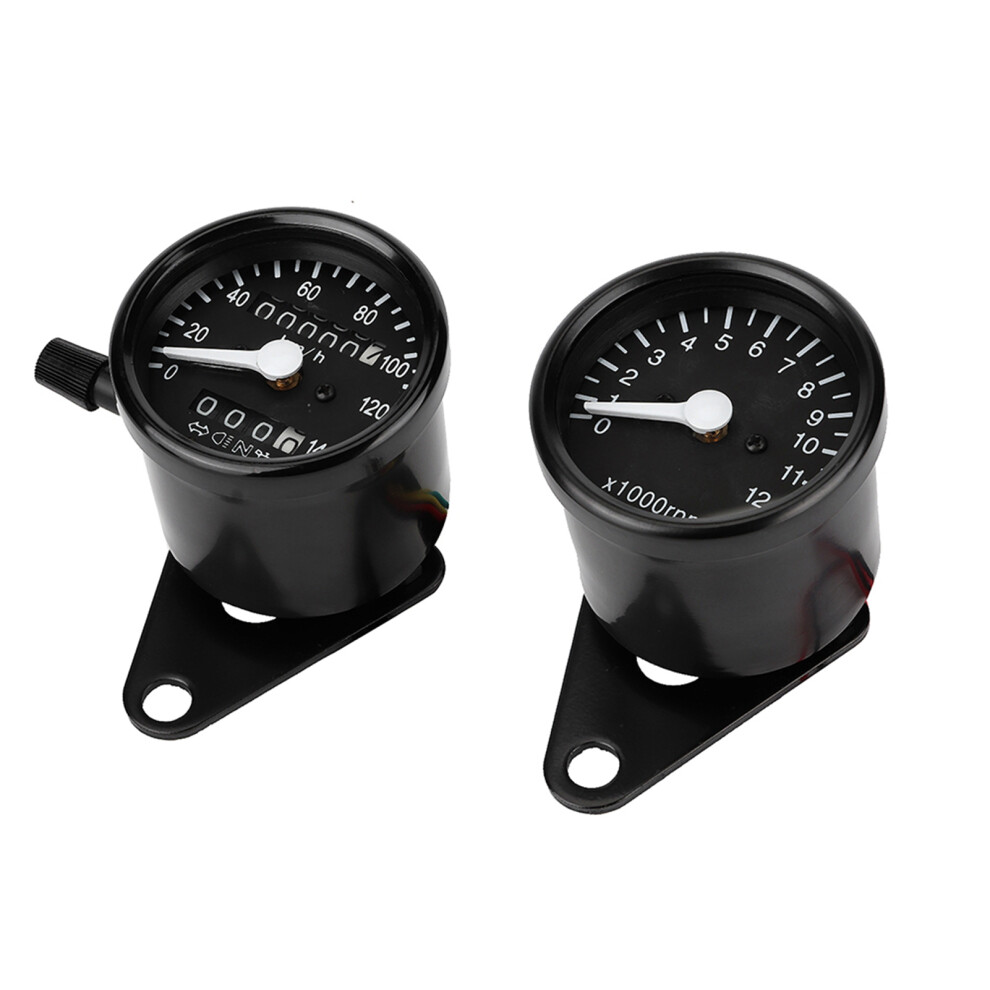 Mechanical Dual Instrument Tachometer Gauge For Cg125 Gn125 160X130mm Black 4641334589838