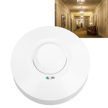 Capteur de mouvement par micro-ondes au plafond 1200 W 95 x 42 mm Blanc