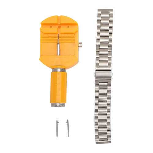 Correa de reloj de acero inoxidable de 20 mm, plateada, 17,2 cm/2 cm 2