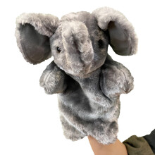 (Elephant) Plush Hand Animal Puppet Toy Cartoon Glove Role Educational Interactive Play