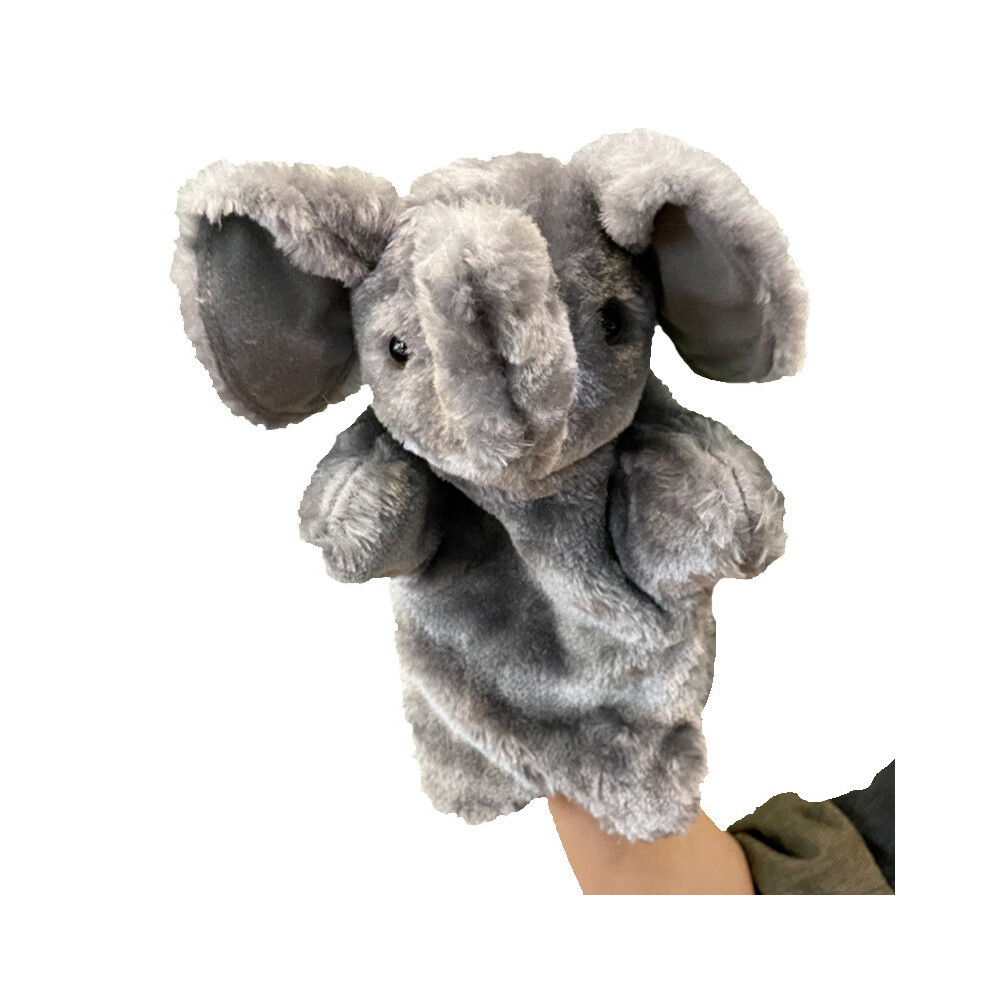 (Elephant) Plush Hand Animal Puppet Toy Cartoon Glove Role Educational Interactive Play