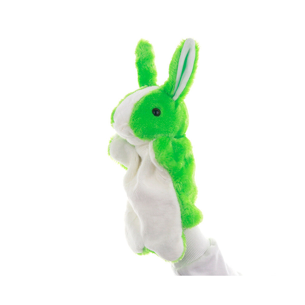(Green Rabbit) Plush Hand Animal Puppet Toy Cartoon Glove Role Educational Interactive Play