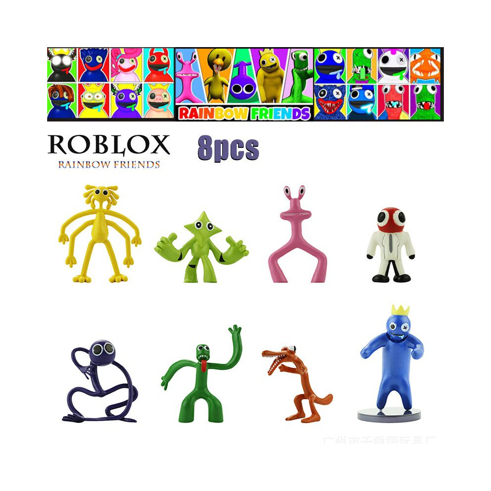 Rainbow Roblox 8pcs Friends Figure Toy Model Decoration Handmade Gift Kids Doll