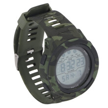 Orologio digitale sportivo da uomo con motivo mimetico, resistente all'acqua fino a 50 metri, quadrante da 45 mm