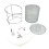 Dispenser per bevande in PE trasparente con rubinetto e supporto 36.37oz 3