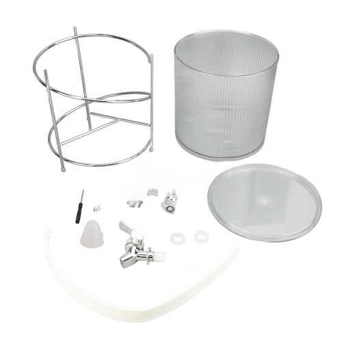 Dispenser per bevande in PE trasparente con rubinetto e supporto 36.37oz 2