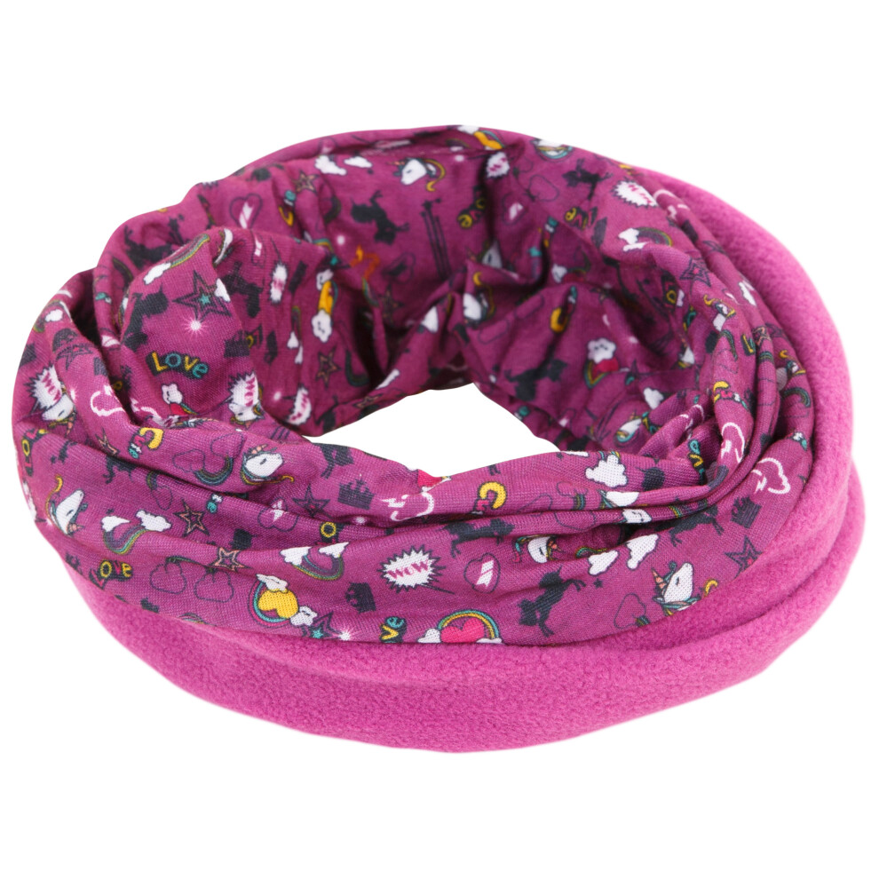 Trespass Boys Multicoloured (Each, Unicorn Print) Callaghan Kids Neckwarmer Snood Scarf Size 9