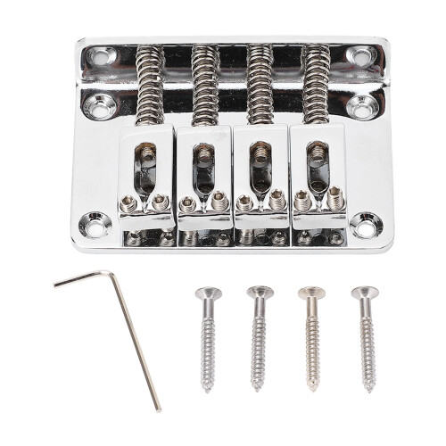 Guitare électrique à 4 cordes, pont fixe, métal 2