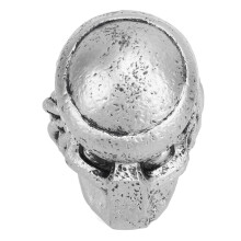 Perilla de cambios con calavera samurái 15mm resina plateada 8-12mm