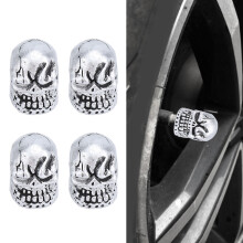 4 Stück Schädel-Ventilkappen, Ø 7 mm