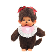 (Girl,20cm)Peluche Monchhichi 20 cm garçon fille amoureux poupée en peluche décoration de bureau cadeaux