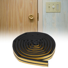 Soundproof 5m Black Seal Strip 14x12mm for Doors Windows Anti-Mosquito Design