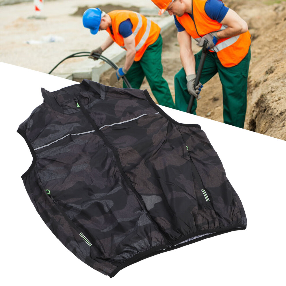 Unisex USB Powered Cooling Fan Vest 3 Speed Polyester Summer Clothes-image-OPC-PJD62BX-NEW