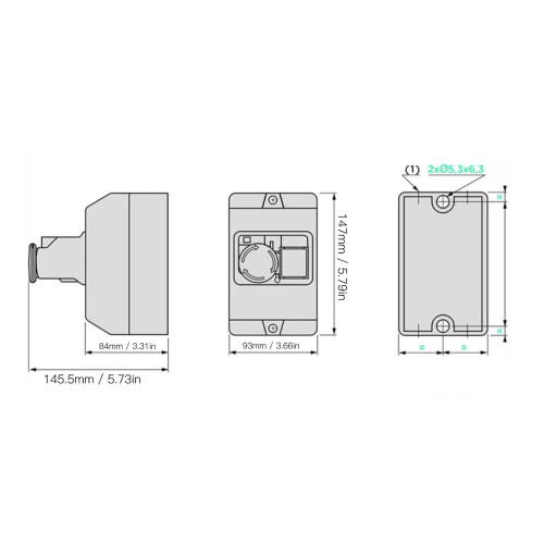 IP55 Knopf-Typ-MPCB, Not-Aus, 6–10 A 1