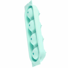 Molde para esferas de hielo de 4 cavidades con tapa de silicona, 24,5 x 5,5 cm