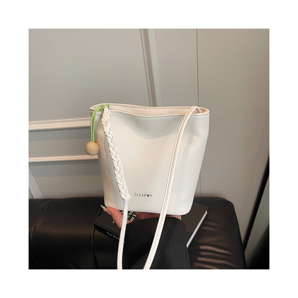 (Ivory) Simple Solid Color Women Single Shoulder Crossbody Bag Strap Shoulder Woven-image-OPC-PJD66NT-NEW