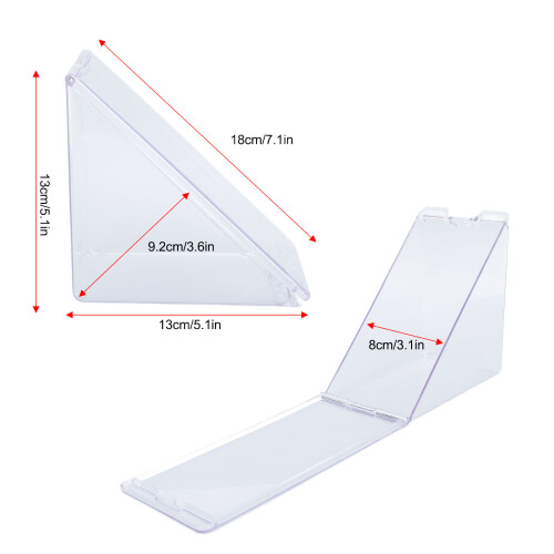 2 pezzi contenitore Tri Sandwich trasparente 13x13x8 cm 1