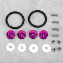 Colorful Aluminum Quick Release Fasteners Kit for Car Bumper & Trunk (Purple)