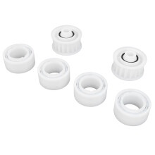 Confezione da 4 ruote guida Dolphin in ABS con 2 ingranaggi a puleggia