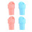 4 pièces support pour cornet à glace en PP rose/bleu 100x53mm 16