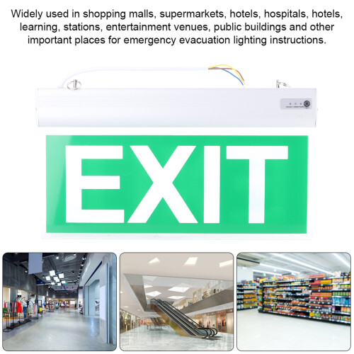 110-220V Acrylic 3W 12 LED Emergency Exit Sign Light 2