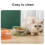 Gamelle inclinée pour chat 500 ml verte support détachable 6
